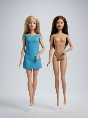 Barbie Two-Pack Styling Dolls with Turquoise Dress